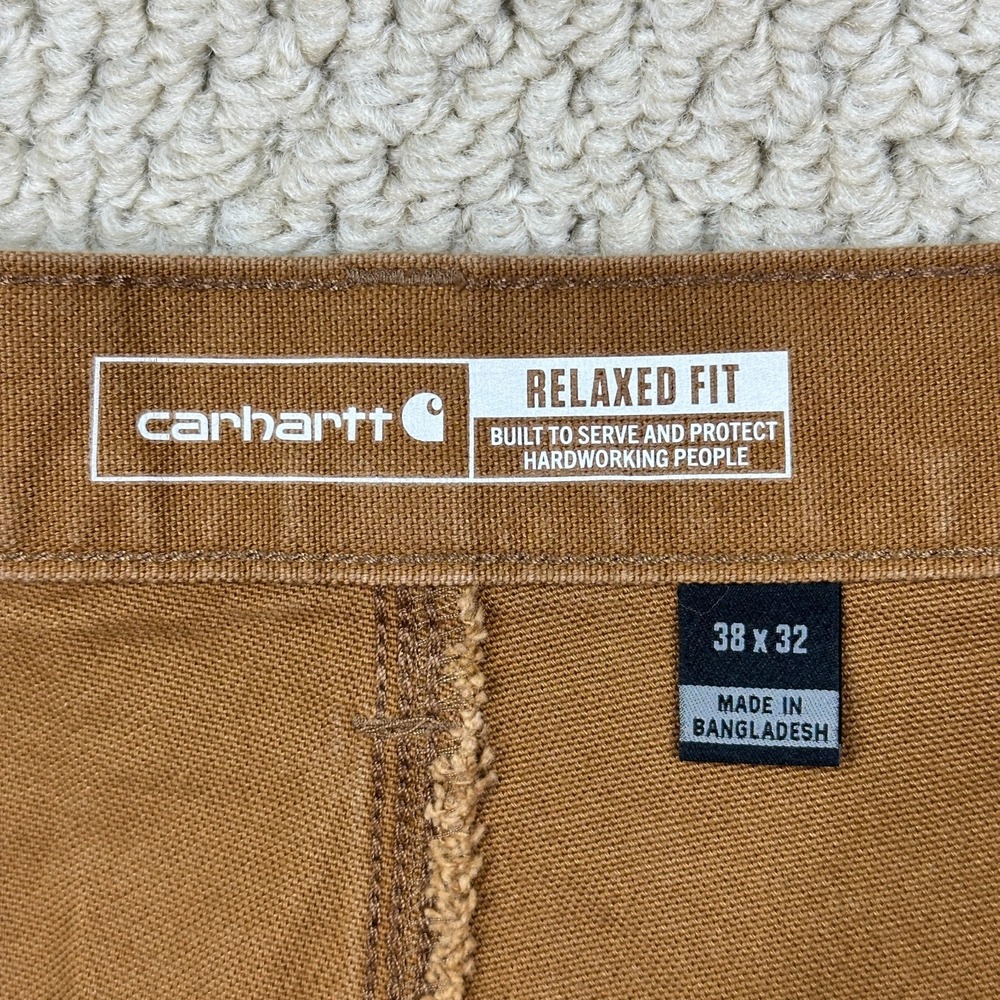 Carhartt Rugged Flex Pant Mens 38x32 Brown Duck Double Front Utility Relaxed Fit - Picture 6 of 13